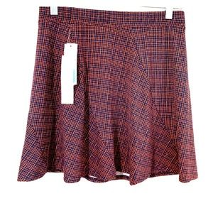 Margret M checkered skirt. Blue and red. NWT
